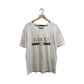 Gucci Oversize Washed T-Shirt With Gucci Logo - White