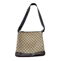 Gucci Shoulder Bag GG Canvas with Leather Trim