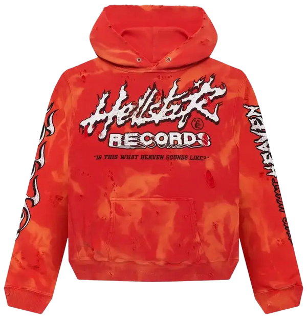 Hellstar Records Pullover Hoodie 'Lava' - Stylish and Comfortable