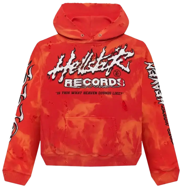 Hellstar Records Pullover Hoodie 'Lava' - Stylish and Comfortable