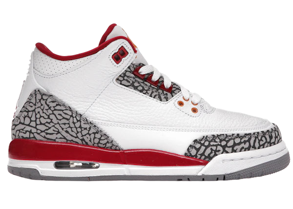 Jordan 3 Retro Cardinal (GS) - Youth Size 5.5Y