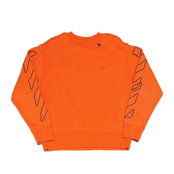 Off-White Scribble Arrows Sweatshirt in Orange - Pre-Owned XS