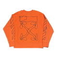 Off-White Scribble Arrows Sweatshirt in Orange - Pre-Owned XS