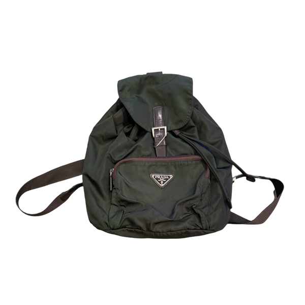 Prada Green Zainetto Backpack Bag - Luxury Fashion Accessory