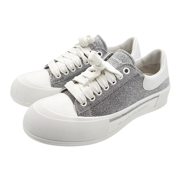 Alexander McQueen Oversized Silver Holographics Glitter (Women's)