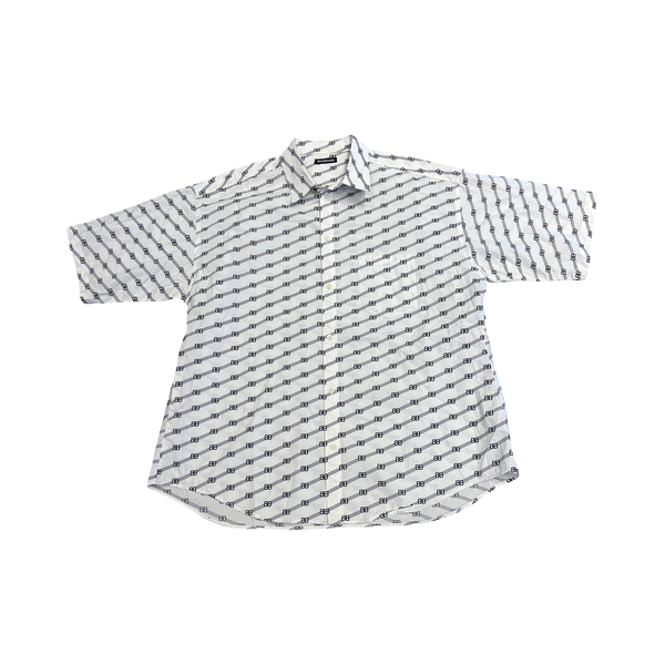 Balenciaga BB Allover Shirt White