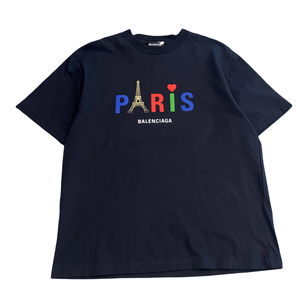 Balenciaga Paris Eiffel Logo T Shirt