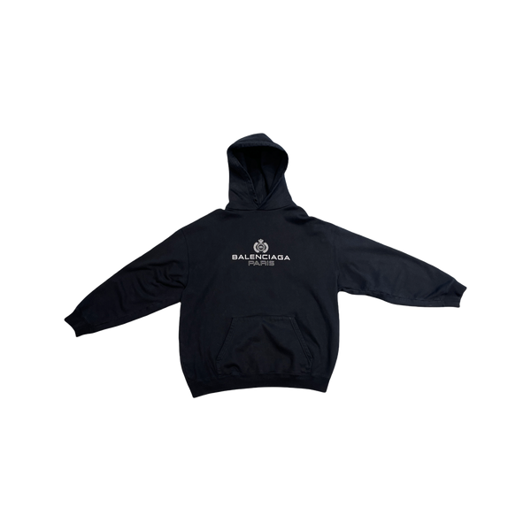 Balenciaga Paris Laurel Black Hoodie