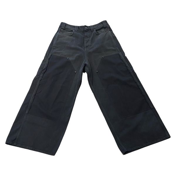 Balenciaga Ripped Off Baggy Jeans Carpenter Wide Leg