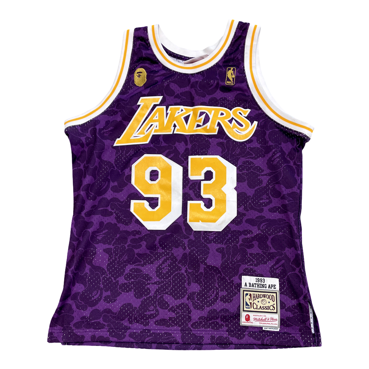 BAPE x Mitchell & Ness Los Angeles Lakers Jersey 'Purple'