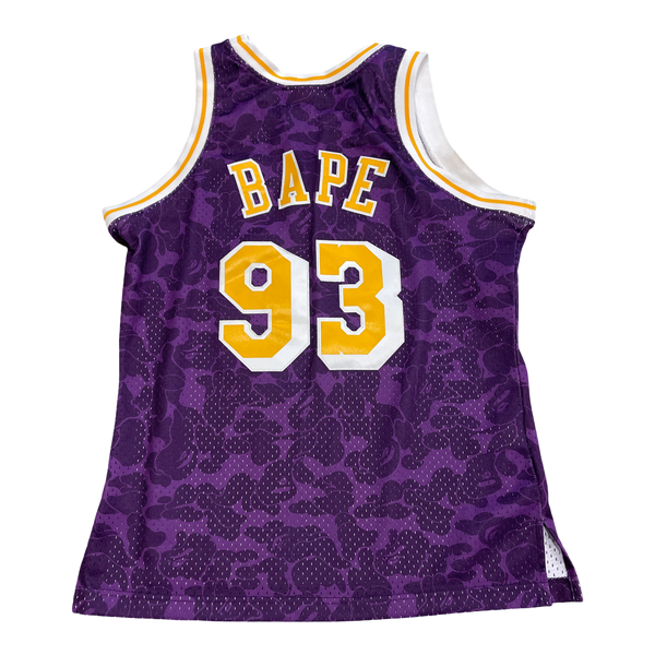 BAPE x Mitchell & Ness Los Angeles Lakers Jersey 'Purple'