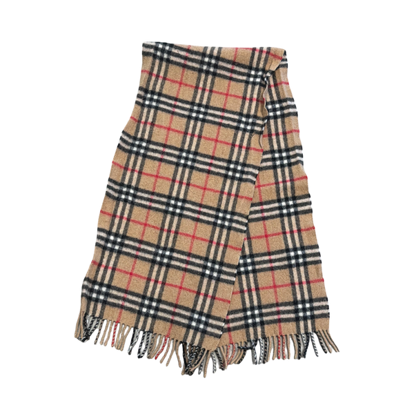 Burberry Tartan Vintage Scarf Camel