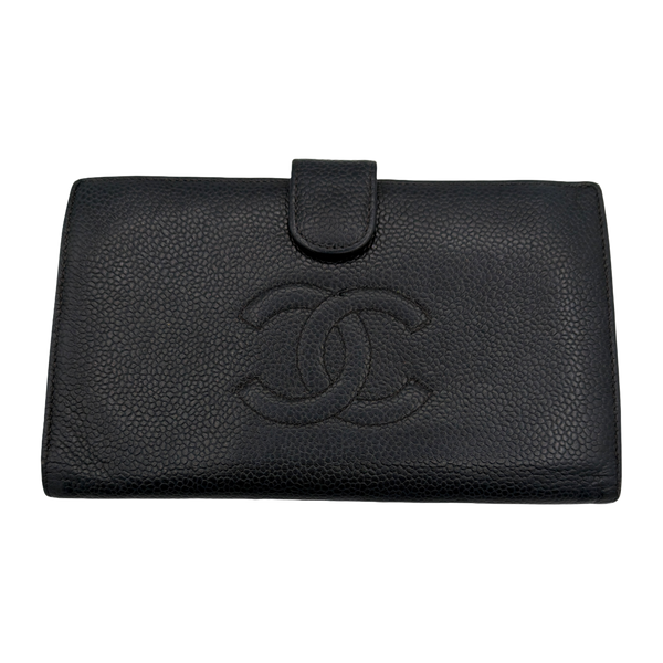Chanel Black Caviar Leather Wallet