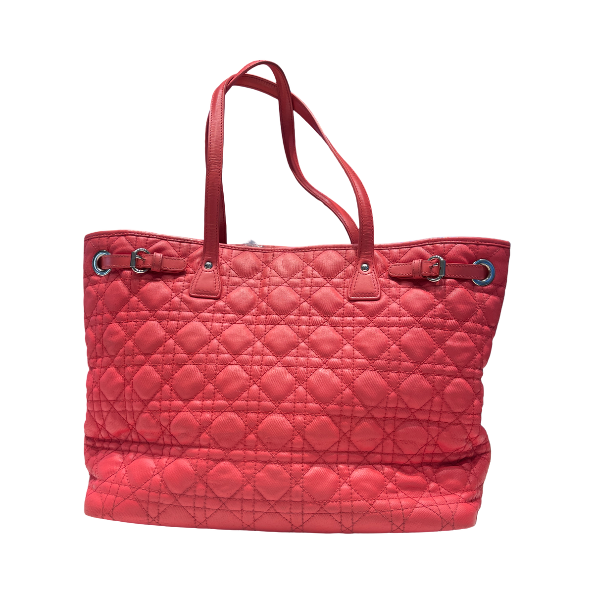 Christian Dior Medium Cannage Panarea Tote Pink