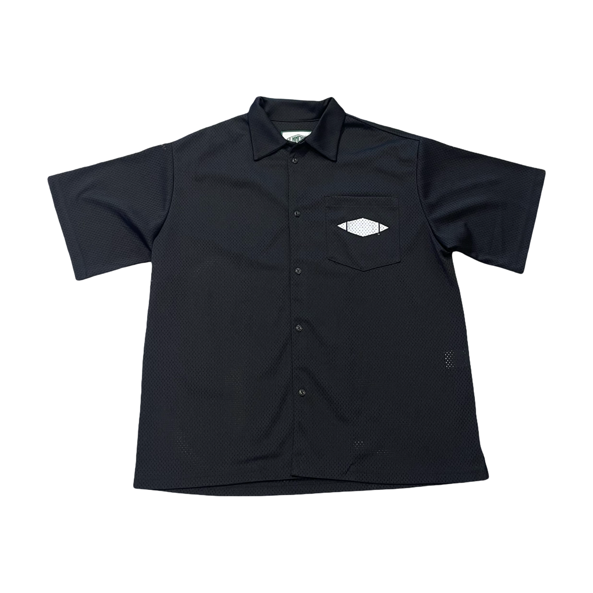 HMDD Mesh Button Up Black