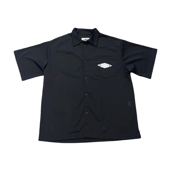 HMDD Mesh Button Up Black