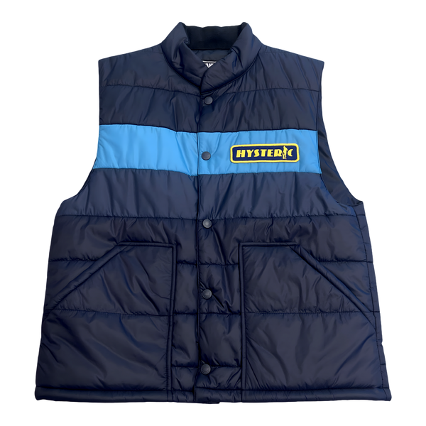 Hysteric Goodyear Badge Logo Vest Blue Black