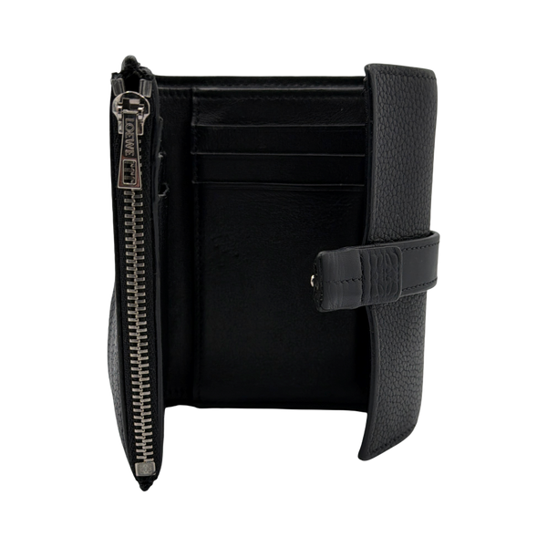 Loewe Black Grained Calfskin Leather Small Vertical Wallet