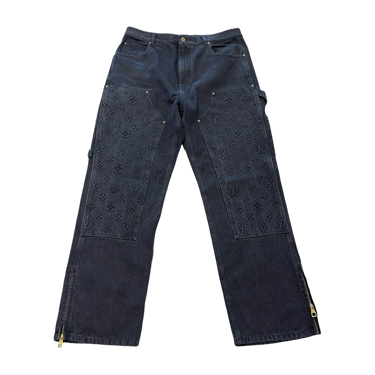 Louis Vuitton Black Monogram Carpenter Pants