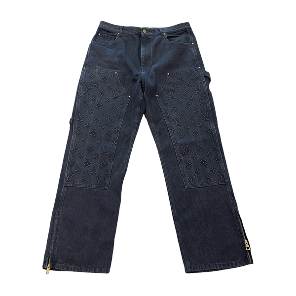 Louis Vuitton Black Monogram Carpenter Pants