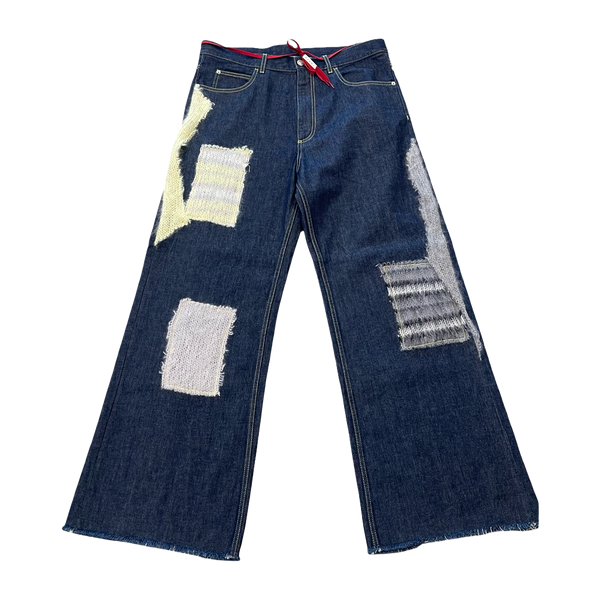 Marni Woll Patched Bull Denim Jeans