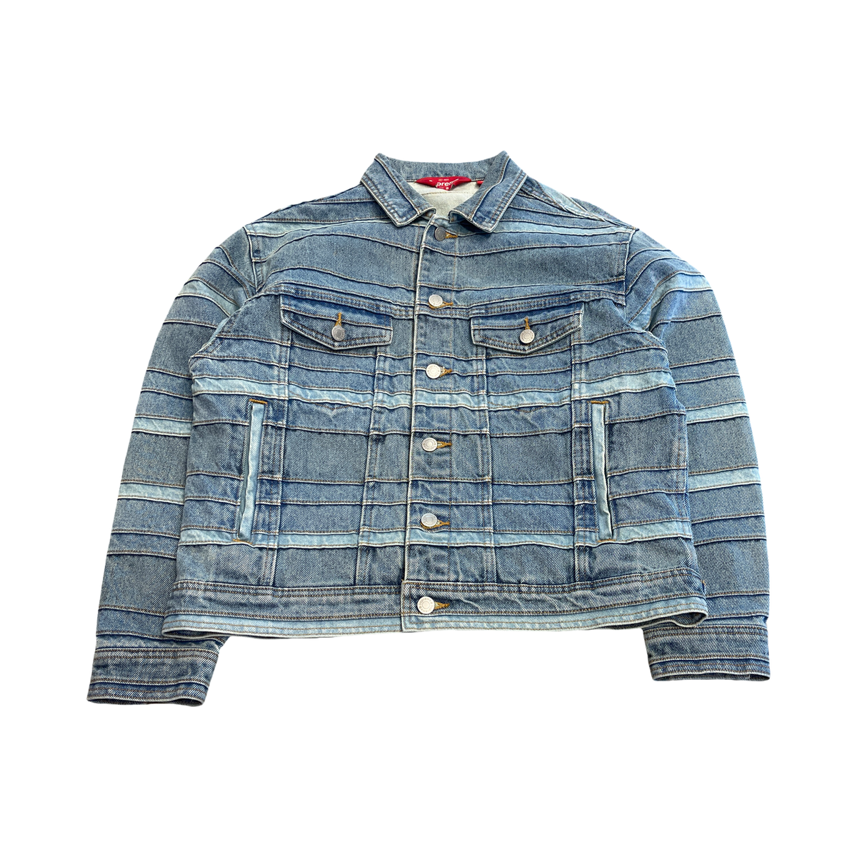 Supreme Layered Denim Trucker Jacket Washed Blue