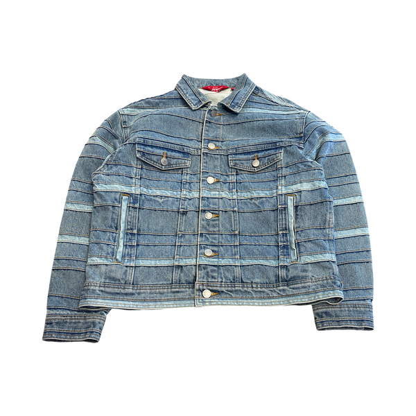 Supreme Layered Denim Trucker Jacket Washed Blue