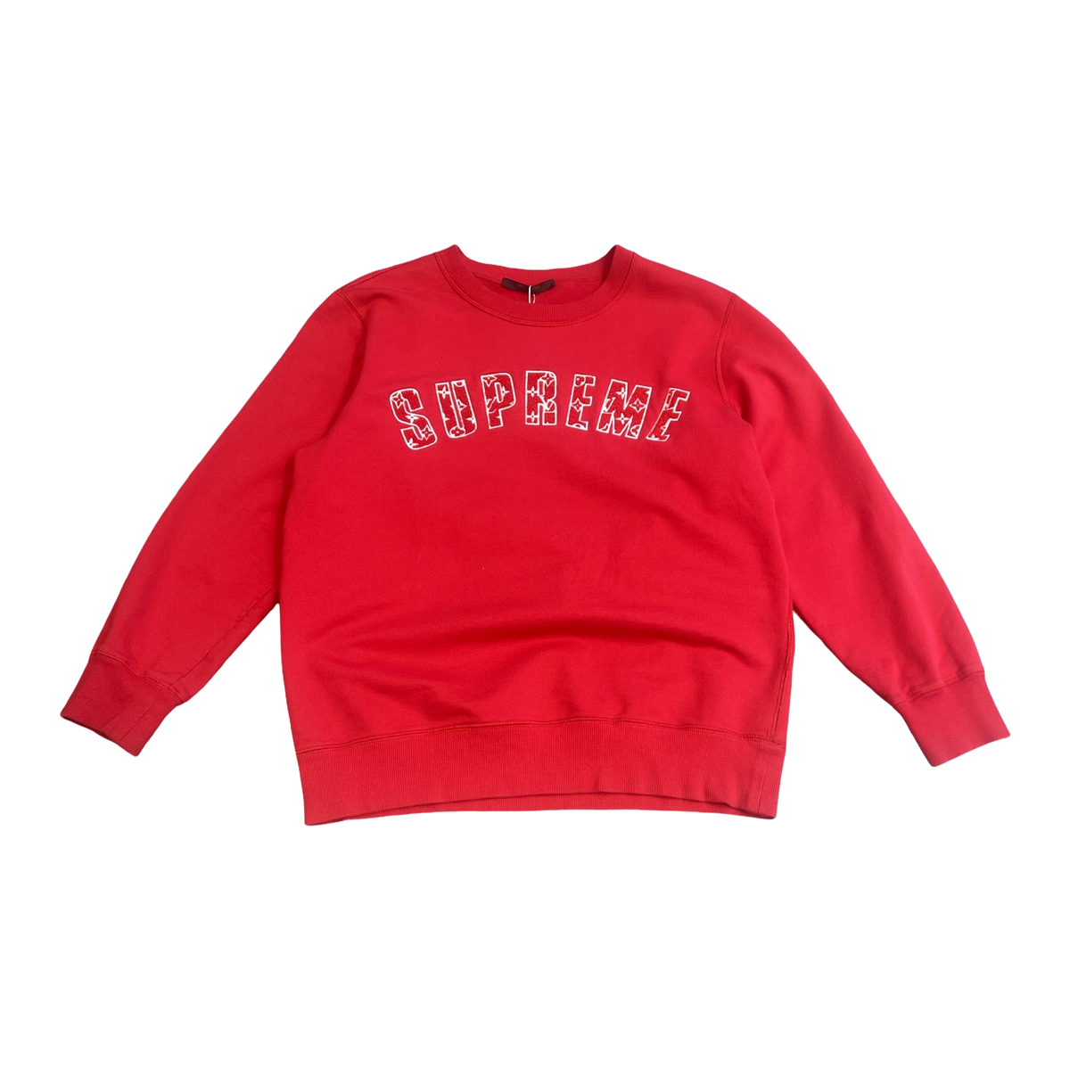 Supreme x Louis Vuitton Arc Logo Crewneck Red
