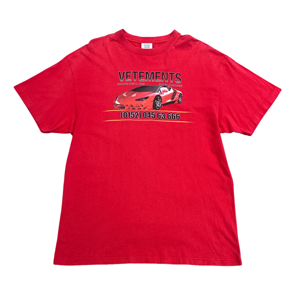 Vetements Lamborghini Car Hotline Tee