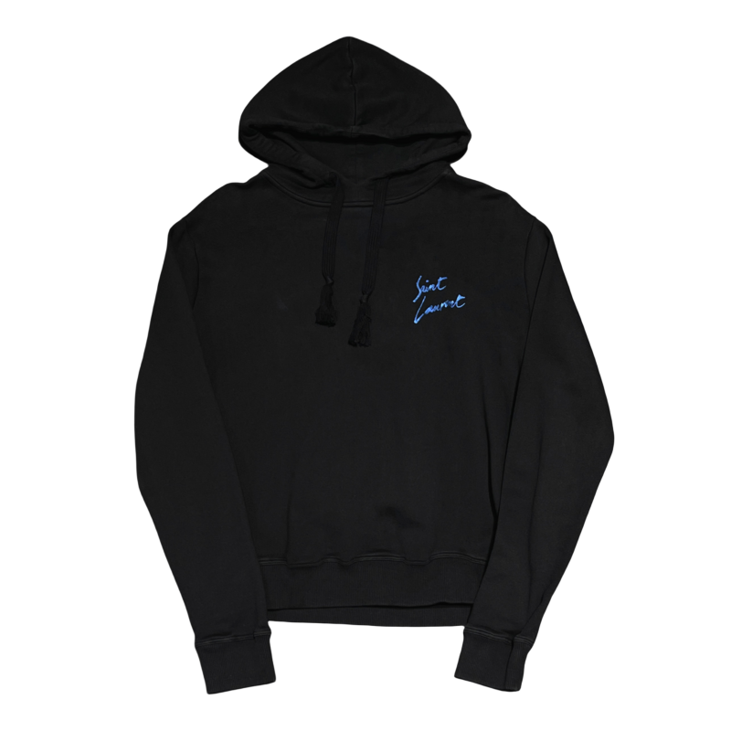 Saint Laurent Cursive Logo Hoodie - Pre-Owned XL