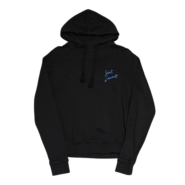 Saint Laurent Cursive Logo Hoodie - Pre-Owned XL