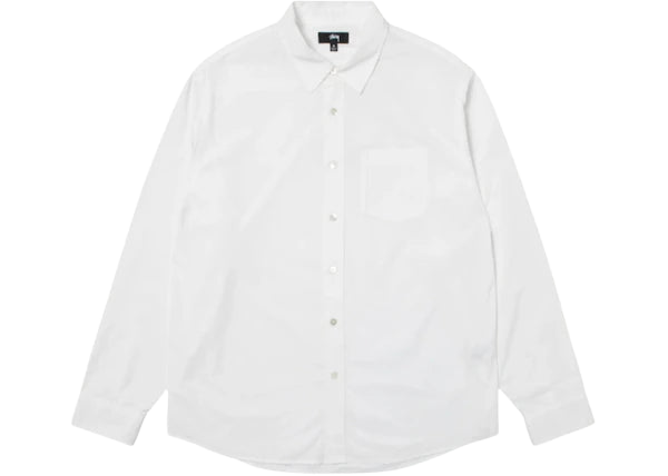 Stussy Standard Shirt White - Classic Streetwear Style