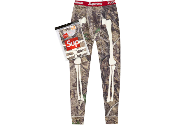 Supreme Hanes Bones Thermal Pant (1 Pack) Woodland Camo