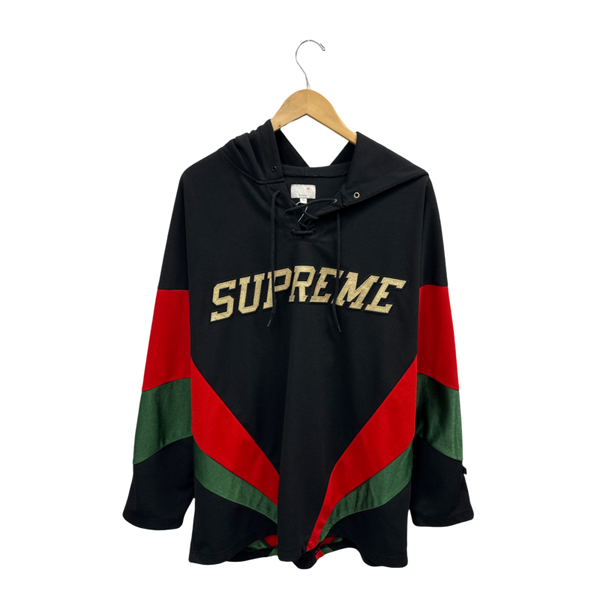 Supreme Hooded Hockey Jersey in Black