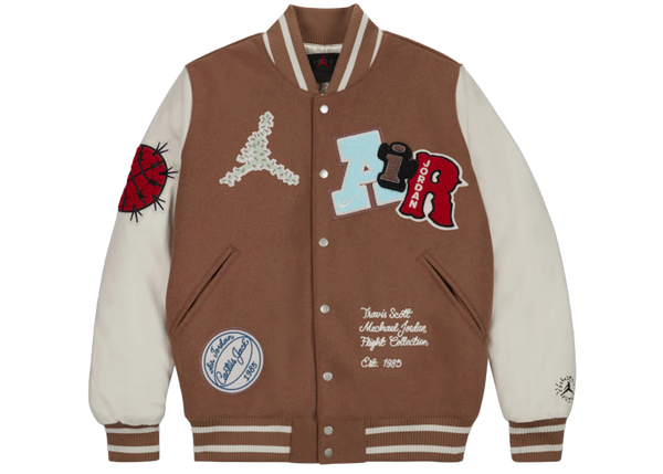 Travis Scott x Jordan Varsity Jacket (Asia Sizing) Antique Brown